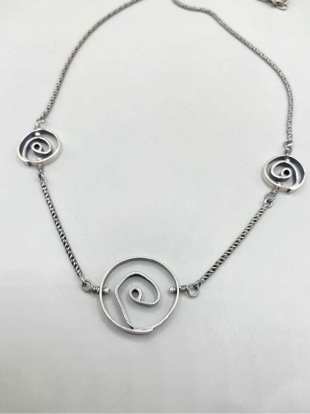 Silpada Sterling Circle Swirl Necklace